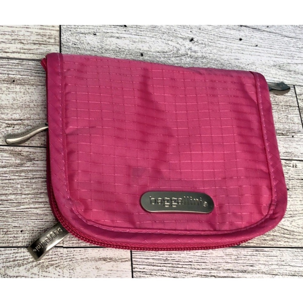 Baggallini Folding Nylon Jewelry Zip Around Travel Organizer Case Square EUC